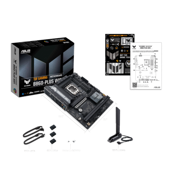 Asus Tuf Gaming B860-Plus Wifi B860 LGA 1851 ATX Motherboard, Intel Core Ultra Series 2 Ready, Advanced AI PC-Ready, 12+1+2+1 Stages, DDR5, PCIe 5.0, 3X M.2, Wi-Fi 7, 2.5Gb LAN, USB 20Gbps Type-C - Image 2