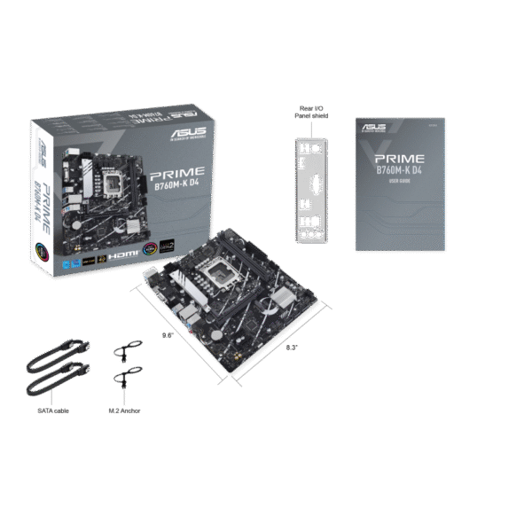 Asus Prime B760M-K D4 Intel 12/13/14th Gen microATX Motherboard - Image 3