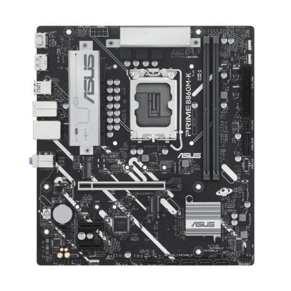 Asus Prime B860M-K-CSM B860 LGA 1851 microATX Motherboard, Intel Core Ultra Series 2 Ready, Advanced AI PC-Ready, 6+1+1+1 Power Stage, DDR5, PCIe 5.0, Thunderbolt 4 USB Type-C, 2x M.2, 2.5Gb - Image 3