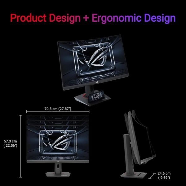 Asus Rog Strix XG32WCS - 180Hz 2K 1440p WQHD VA 32" Type-C Curved Gaming Monitor - Image 4