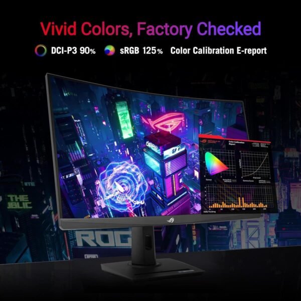 Asus Rog Strix XG32WCS - 180Hz 2K 1440p WQHD VA 32" Type-C Curved Gaming Monitor - Image 6