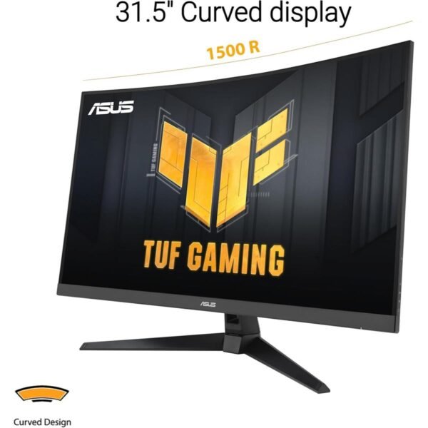 Asus Tuf Gaming VG32WQ3B 31.5” 1440P Curved HDR Gaming Monitor – QHD (2560 x 1440), 180Hz, 0.5ms, 1500R VA, Extreme Low Motion Blur, FreeSync, 90% DCI-P3, Shadow Boost, DisplayWidget - Image 6
