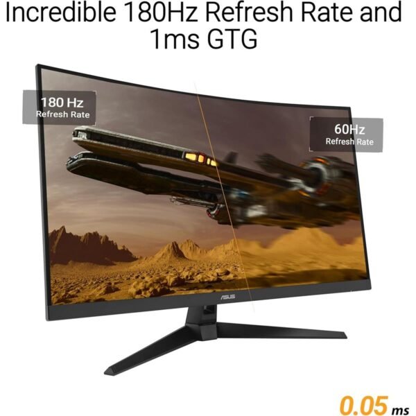 Asus Tuf Gaming VG32WQ3B 31.5” 1440P Curved HDR Gaming Monitor – QHD (2560 x 1440), 180Hz, 0.5ms, 1500R VA, Extreme Low Motion Blur, FreeSync, 90% DCI-P3, Shadow Boost, DisplayWidget - Image 7