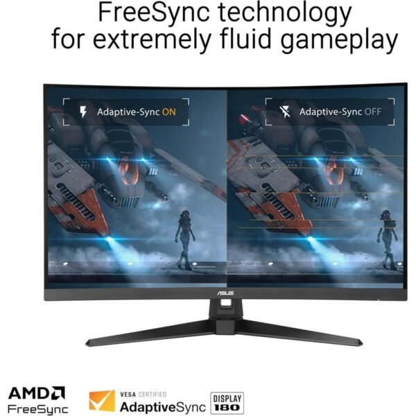 Asus Tuf Gaming VG32WQ3B 31.5” 1440P Curved HDR Gaming Monitor – QHD (2560 x 1440), 180Hz, 0.5ms, 1500R VA, Extreme Low Motion Blur, FreeSync, 90% DCI-P3, Shadow Boost, DisplayWidget - Image 8