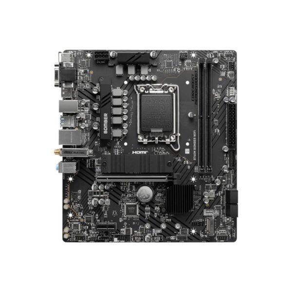MSI B760M Bomber Wifi DDR5 Intel 12/13/14th Gen microATX Motheboard - Image 2