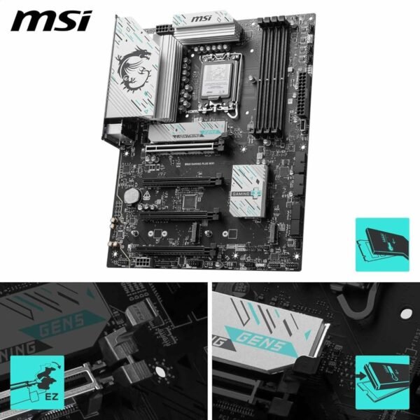 MSI B860 Gaming Plus Wifi Motherboard, ATX - Supports Intel Core Ultra Processors (Series 2), LGA 1851 - DDR5 Memory Boost 8600+ MT/s (OC), PCIe 5.0 x16 x16, M.2 Gen5, Intel Killer 5G LAN, Wi-Fi 7 - Image 3