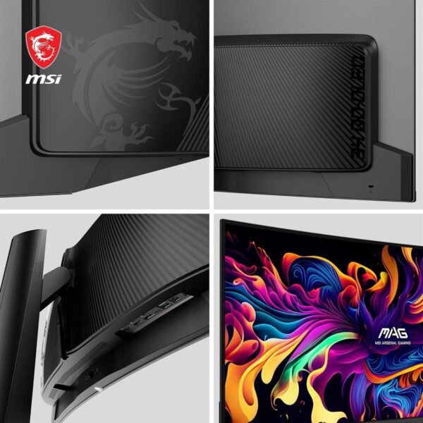 MSI MPG 341CQPX QD-OLED 34-inch Curved OLED Gaming Monitor, 240Hz, 3440 x 1440 (UWQHD), 0.03ms Response Time, True Black HDR 400, HDMI, DP Port, USB Type C, Tilt, Height Adjustable - Image 3