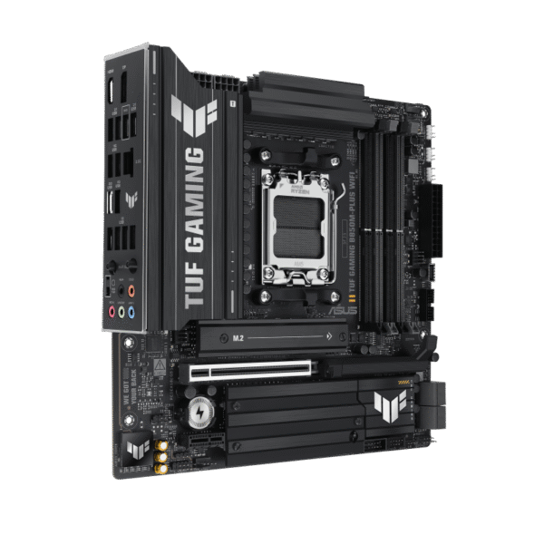Asus Tuf Gaming B850M-Plus Wifi AMD AM5 B850 mATX Motherboard, 14+2+1 80A DrMOS Stages, DDR5, PCIe 5.0, 3X M.2, Wi-Fi 6E, 2.5Gb LAN, DP, HDMI, USB 10Gbps & 20Gbps Type-C, BIOS Flashback, Aura Sync - Image 3