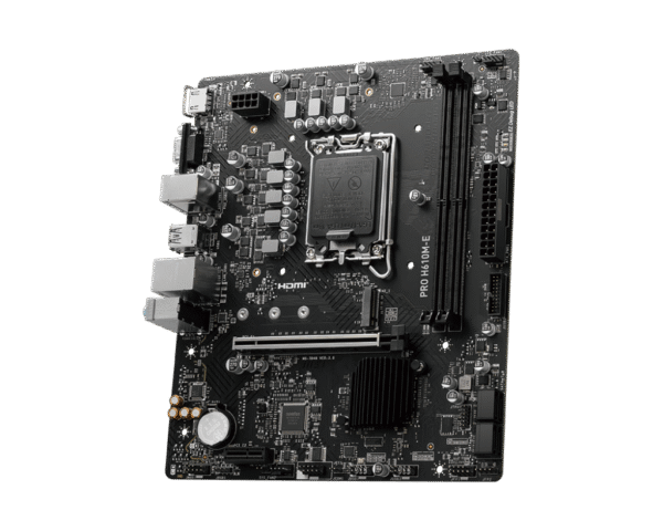 MSI Pro H610M-E DDR5 Intel 12/13th Gen microATX Motherboard - Image 3
