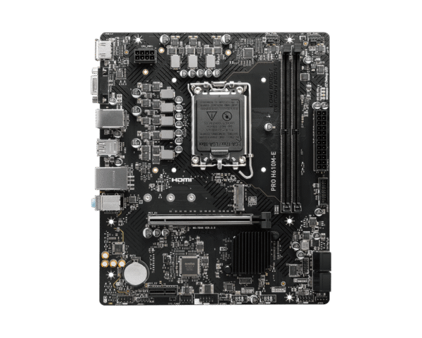 MSI Pro H610M-E DDR5 Intel 12/13th Gen microATX Motherboard - Image 2